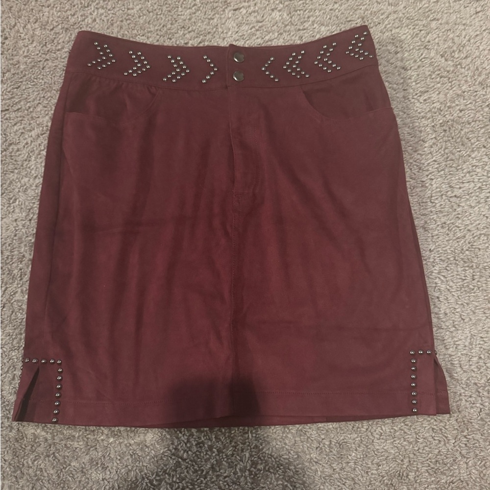 Idyllwind Red Embellished Pencil Skirt